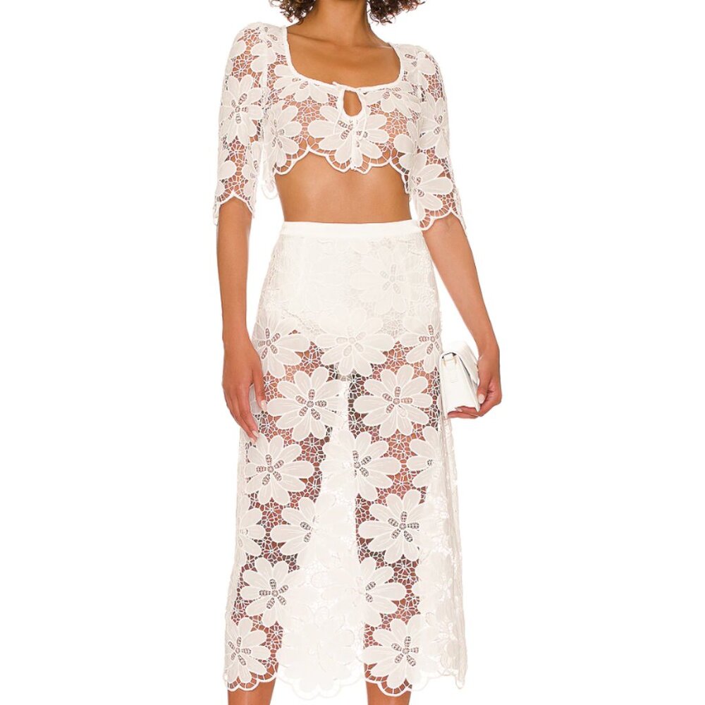 For Love & Lemons Malika Crop Top + Skirt - Picture 1 of 6